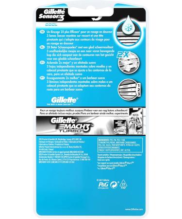 Buy Gillette Sensor3 Cool Pack - 3 Disposable Razors for Men | High-Performance 3-Blade Shaving | International Shipping Available - Buy Online on GoSupps.com