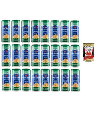 Italian Gourmet E.R. SanPellegrino Aranciata Amara Lemonade Orange 'Bitteroange' 330 ml + Italian Gourmet Pulp 400 g