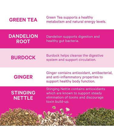 Organic Vanilla Spice Detox Tea for Women | Weight Loss + Bloating Relief | Green Tea + Dandelion | 30 Cups - Buy Online on GoSupps.com