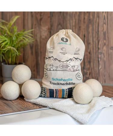 Chinchilla Wool Dryer Balls | Handmade in Nepal | Sustainable Plastic-Free Tumble Dryer Balls for Fluffy Laundry - Buy Online on GoSupps.com