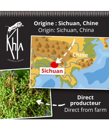 KHLA - Green Sichuan peppercorns - Fair Trade - Tube 50g cat A - Whole peppercorns - Buy Online on GoSupps.com