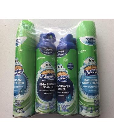 Scrubbing Bubbles Mega Shower Foamer 4 Pack - 90 oz | Bathroom Grime Fighter - Buy Online on GoSupps.com