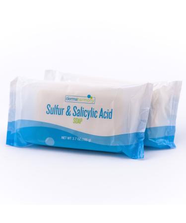 DermaHarmony 10% Sulfur and 3% Salicylic Acid Bar Soap 3.7 oz (2 Bars)