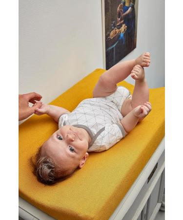 Meyco Baby Changing Mat Cover - Knit Basic Honey Gold | 50x70cm | Soft & Stylish | International Shipping Available - Buy Online on GoSupps.com