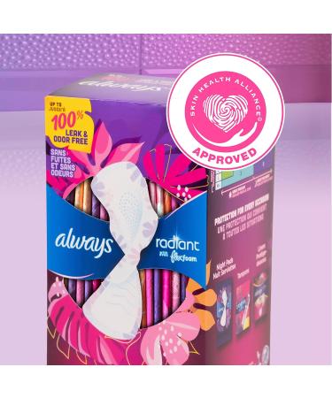 Always Radiant Feminine Pads for Women Size 2 Heavy with Wings Scented 48 CT Size 2 48 Count - Buy Online on GoSupps.com