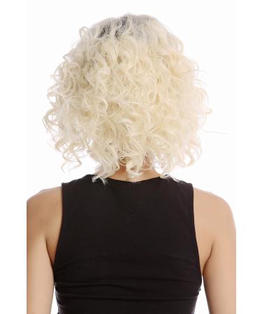 Wig Me Up GF-W2129-2T613+613 Platinum Blonde Women's Wig - Curly Shoulder Length with Dark Roots Growth Tips - Buy Online on GoSupps.com