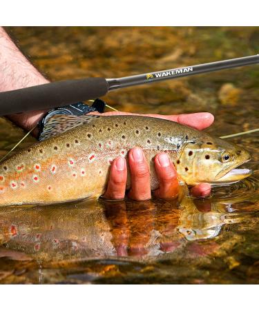 Wakeman Outdoors Charter Series Fly Fishing Combo Kit - 3 Piece Collapsible Fiberglass Pole with Ambidextrous Reel, Carry Case & Accessories - Buy Online on GoSupps.com