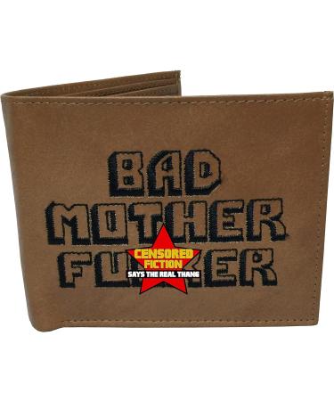 BMF Embroidered Genuine Leather Wallet Brown Authentic - Buy Online on GoSupps.com