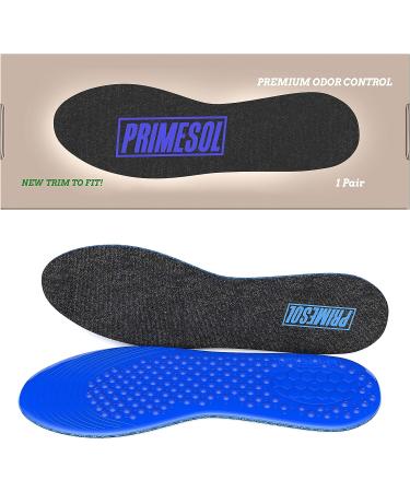 PrimeInsoles Odor Eliminator Insoles - Ultra Comfortable Gel with Odor Control - 1 Pair, Trim to Fit - Sizes 6-12 - Buy Online on GoSupps.com