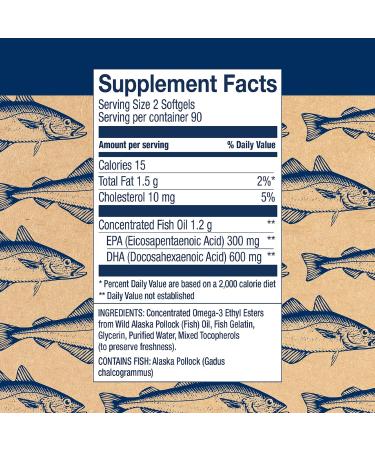 Buy Wiley's Finest Wild Alaskan Fish Oil Prenatal DHA 600mg - 180 Softgels for Optimal Fetal Health - Buy Online on GoSupps.com