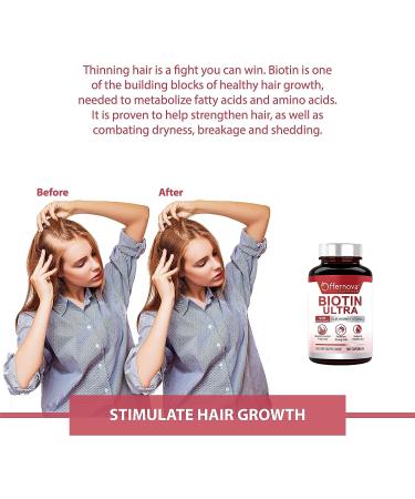 Biotin Ultra - Pastillas con Biotina para Cabello y Barba - Fortalece Pelo, Piel y U as - 120 Tabletas - Buy Online on GoSupps.com