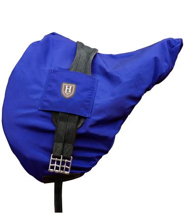 Harrison Howard Premium Waterproof/Breathable Fleece-Lined Long-lasting Outer Damage Protection Saddle Cover for GP/CC-Blue GP/CC-One Size