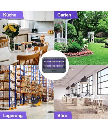 High-Power Electric Insect Destroyer | Double-Sided Fly Trap with Remote Control | 4000V Mosquito Trap for Kitchen Bedroom & Office (Gray) - Effective 100 m Coverage - Buy Online on GoSupps.com
