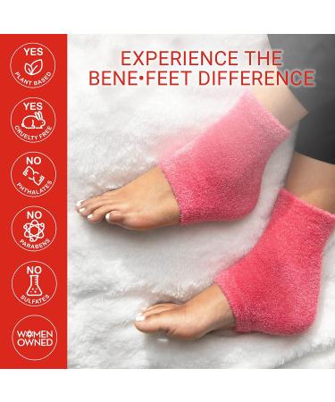 Benefeet Toeless Aloe Moisturizing Heel Socks - Overnight Foot Rejuvenation for Soft, Hydrated Skin - Coconut Oil, Aloe & Jojoba - 1 Pair - Buy Online on GoSupps.com