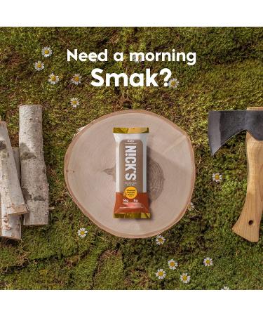 Nick's Smak Bar: Refrigerated Protein Bar | No Added Sugar | Keto Snack | 14g Protein | Meal Replacement & Healthy Snack | 6g Net Carbs | 8 Count - Chocolate Peanut Butter - Buy Online on GoSupps.com