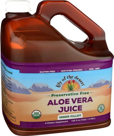 Lily of The Desert Aloe Vera Juice, 128 Fluid Ounce Inner Fillet 128 Fl Oz (Pack of 1)