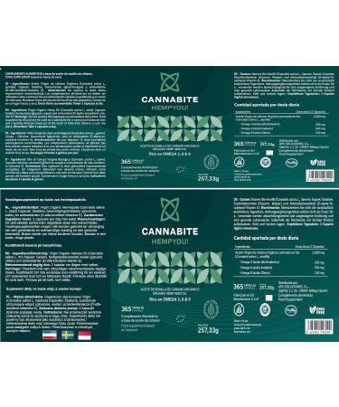 VEGETABLE OMEGA 3 6 9 365 Capsules | Virgin Hemp Seed Oil (Cannabis Sativa) 1st Cold Press | Hemp Seed Oil | No Additives | Gluten Free | Non-GMO - Buy Online on GoSupps.com