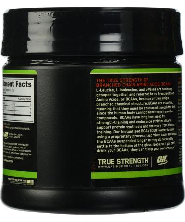 Optimum Nutrition Instantized BCAA 5000mg Powder  Unflavored  Keto Friendly  60 Servings - Buy Online on GoSupps.com