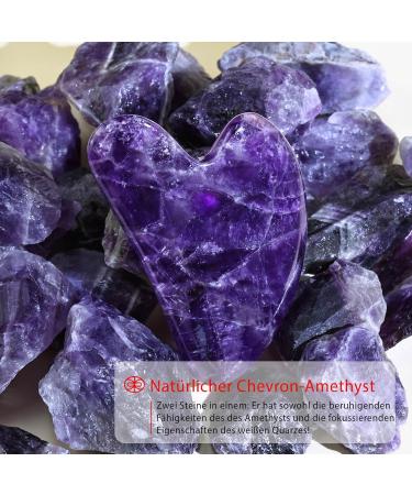 Rena Chris Amethyst Gua Sha Stein - 100% Natural Facial Tool for Jaw Shaping & Swelling Relief | Daily Skincare Set - Buy Online on GoSupps.com
