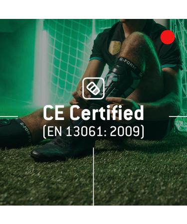 G-Form Pro-S Vento CE Football Shin Guards Black/Mint L | Lightweight Protection for Soccer Players - Buy Online on GoSupps.com