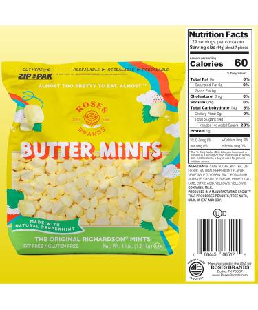Roses Brands Butter Mints Peppermint Candy 4 lbs - Premium Sweet Treats - Buy Online on GoSupps.com