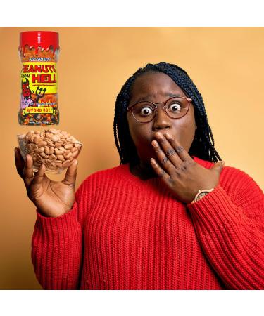 Peanuts from Hell - Ultimate Spicy Gourmet Gift Peanuts - Try if you dare! (Habanero from HELL) - Buy Online on GoSupps.com