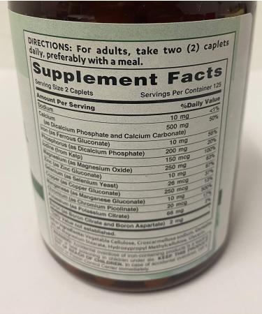 Super Chelated Multi-Minerals - Balanced Mineral Support 250 Coated Caplets - Buy Online on GoSupps.com
