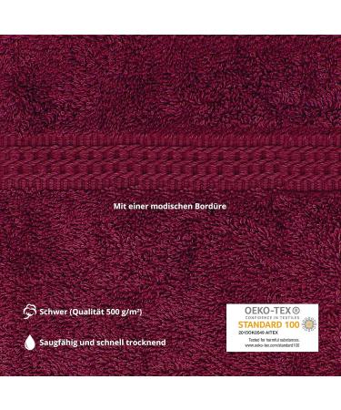 Buy Class Home Collection Washing Gloves - 100% Cotton 4-Pack 500 g/m | Bordeaux 16x21 cm | Fantry Washcloth Set - International Shipping Available - Buy Online on GoSupps.com