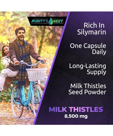 Purity s Best Milk Thistle Extract 200 Vegan Caps 8 500 Strength Standardized and Concentrated 50x Extract Silymarin Flavonoids Supports Liver Function Non-GMO Made in USA - Buy Online on GoSupps.com