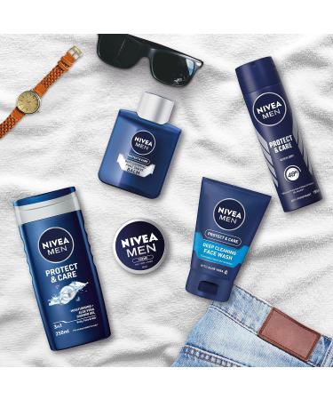 NIVEA MEN Fully Protected Gift Set (5 Pieces) Men's Toiletry Gift Set Includes Shower Gel Face Wash Moisturising Cream After Shave Balm and Anti-Perspirant - Buy Online on GoSupps.com