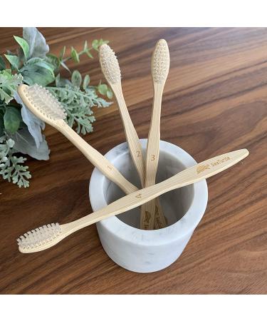 SeaTurtle Plant-Based Bristles Bamboo Toothbrush - Pack of 4 - Soft Bristles for Sensitive Gums - Eco-Friendly & Sustainable - Buy Online on GoSupps.com