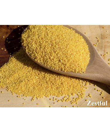 Zestful Foods Organic Hulled Millet Grain 2 Pounds - Gluten-Free & Whole Grain - Buy Online on GoSupps.com