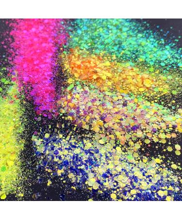 Buy 12 Color Holographic Cosmetic Glitter for Nail Body Face & Hair Decoration - Colorful Purple - International Shipping Available - Buy Online on GoSupps.com