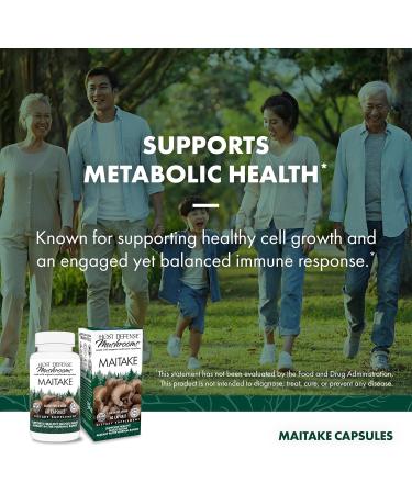 Host Defense Maitake Capsules - Immune & Cellular Health Support Supplement - Dietary Herbal Supplement with Maitake Mushroom & Mushroom Mycelium - 60 Capsules (30 Servings)* - Buy Online on GoSupps.com