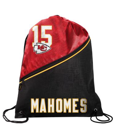 FOCO - Kansas City Chiefs High End Diagonal Drawstring Backpack Gym Bag - Patrick Mahomes #15