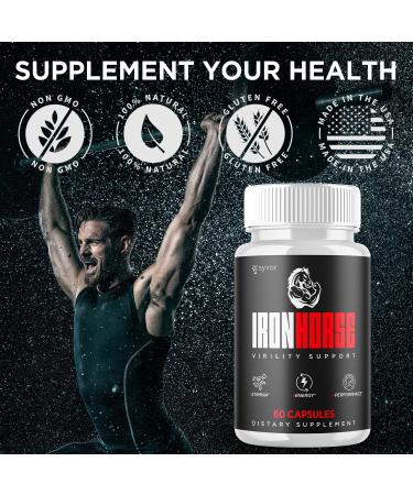 Iron Horse Supplement Pills Official Iron Horse Pills for Men with All Natural Ingredients Advanced IronHorse Capsules Designed to Support Health and Wellness with Premium Vitamins (60 Capsules) - Buy Online on GoSupps.com