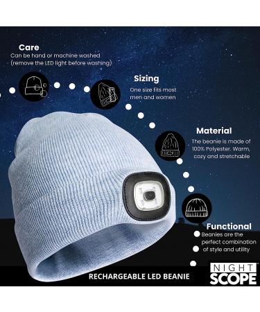 Night Scout Rechargeable LED Beanie - Blue | One Size - Buy Online on GoSupps.com