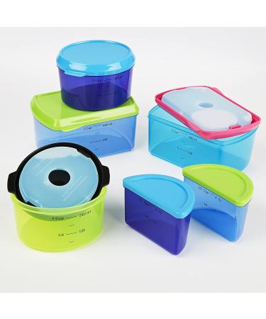 Fit & Fresh Kids Lunch Box Set - 14-Piece BPA-Free Containers with Ice Packs, Portion Control, Microwave Safe - Buy Online on GoSupps.com