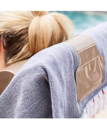 Super Soft Spa and Bath Pillow Set of 6 - Weighted Tail Design - Marina Blue - Buy Online on GoSupps.com