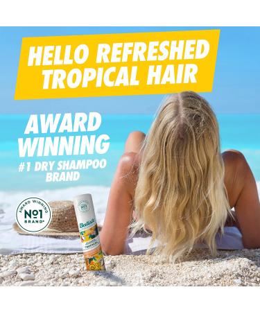 Batiste Dry Shampoo Tropical Fragrance Value Pack Refresh Hair and Absorb Oil Between Washes Waterless Shampoo for Added Hair Texture and Body Large Format 350 mL Tropical 350 g (Pack of 1) - Buy Online on GoSupps.com