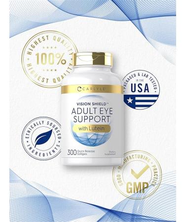 Carlyle Adult Eye Support with Lutein & Zeaxanthin | 300 Capsules | Non-GMO & Gluten Free - Buy Online on GoSupps.com