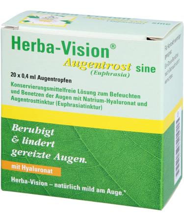 Herba-Vision Eyebright Sine Eye Drops - 20X0.4 ml | International Shipping Available - Boost Eye Health Naturally - Buy Online on GoSupps.com