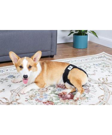 Hisprout Female Dog Diaper - Reusable Washable Durable Pants for XS Black Dogs | International Shipping Available - Buy Online on GoSupps.com