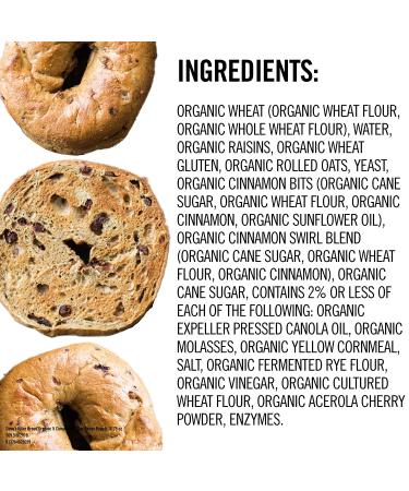 Dave's Killer Bread Organic Cinnamon Raisin Bagels - 16.75 oz - Sweet Cinnamon Flavor - 1 Pack - Buy Online on GoSupps.com