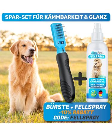 Bluepet De-Filzing Spray for Dogs & Cats - Anti-Felt Fur Care Made in Germany | Aloe Vera Shea Butter & Jojoba Oil for Knot and Tangle Removal - Buy Online on GoSupps.com