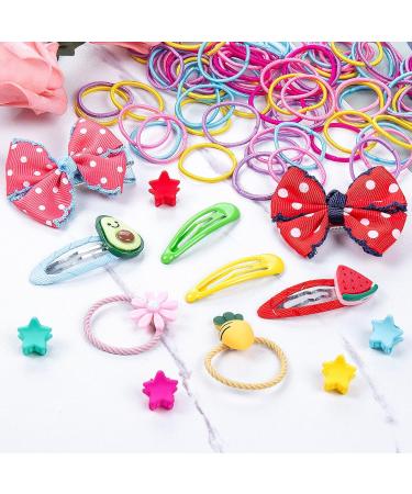 154pcs Girls Hair Accessories Set - Hair Clips, Ties, Barrettes, Bows for Baby & Little Girls - Buy Online on GoSupps.com