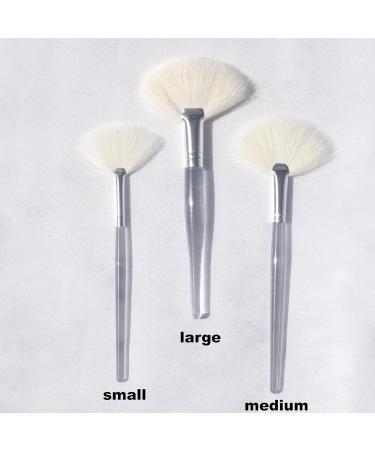 Buy Natural Fluffy White Goat Hair Fan Brush for Skincare & Estheticians - Soft & Medium Size - International Shipping Available - Buy Online on GoSupps.com