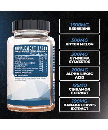 Buy Huge Supplements Utilize - Carb Blocker & Nutrient Partitioner for Healthy Metabolism | 1.5g Berberine 500mg Bitter Melon 125mg Cinnamon (120 Capsules) - International Shipping Available - Buy Online on GoSupps.com
