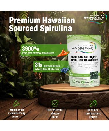 Gandalf Hawaiian Spirulina Capsules Ultra Pure Blue-Green Algae Certified 3rd Party Tested Canada s Most Trusted Brand Vegan 400 mg per capsule - Buy Online on GoSupps.com