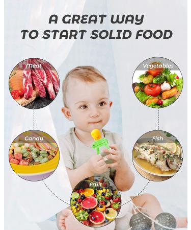 Baby Fruit Feeder Teething Pacifier (4 Pack) - BPA-Free Silicone Pouches for Safe Infant Feeding and Teething Relief - Buy Online on GoSupps.com